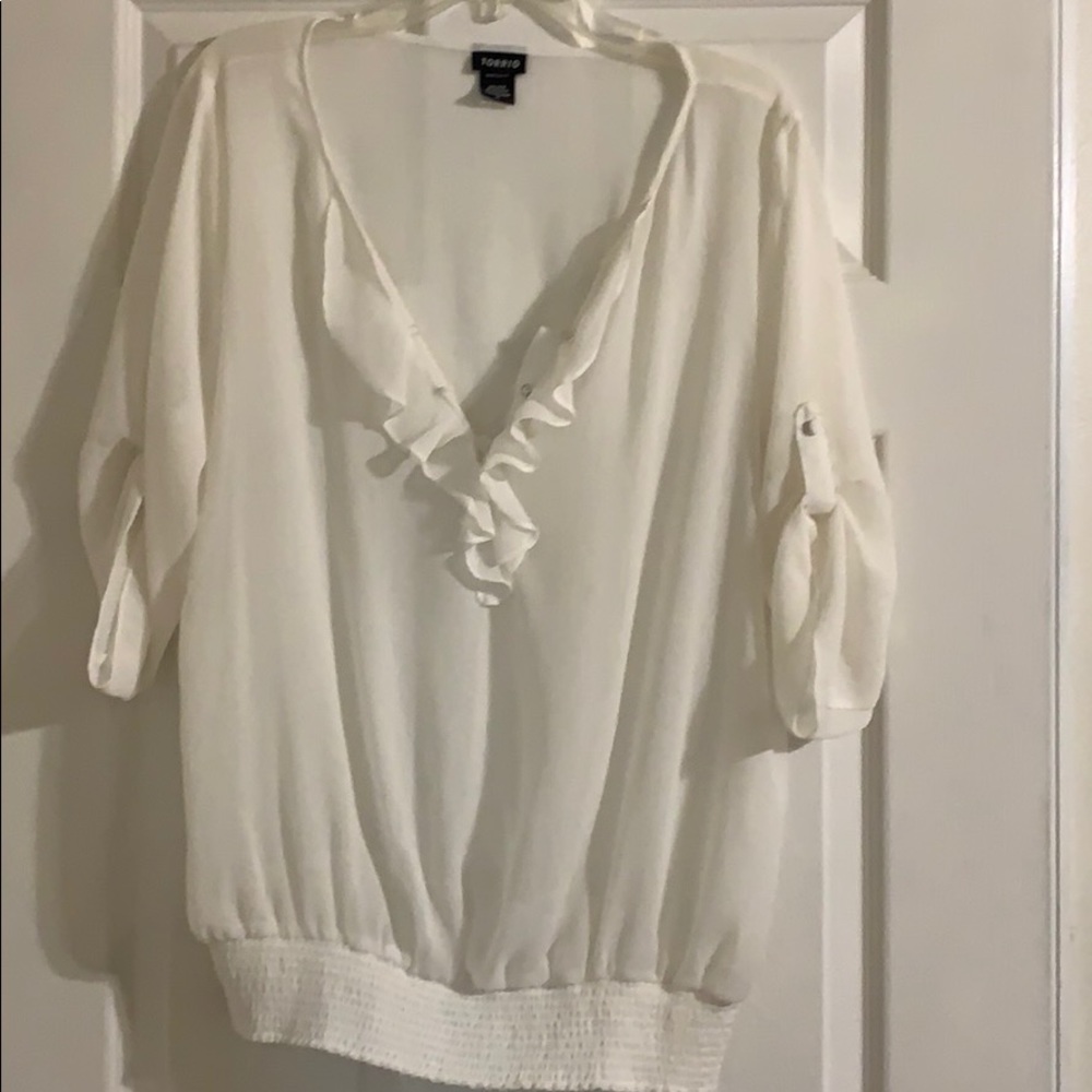 Torrid chiffon 3/4 sleeve blouse